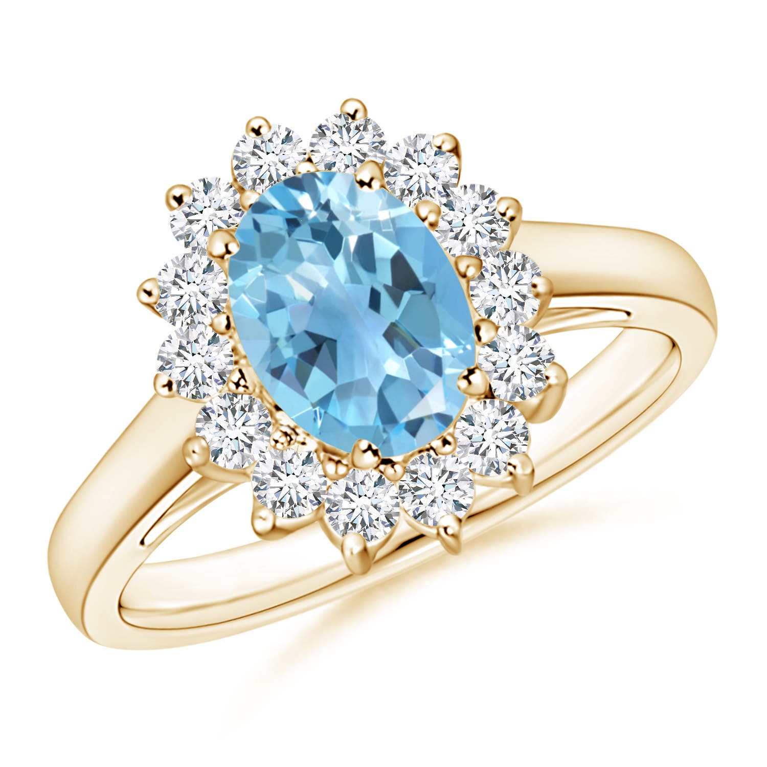 A - Swiss Blue Topaz / 1.85 CT / 14 KT Yellow Gold