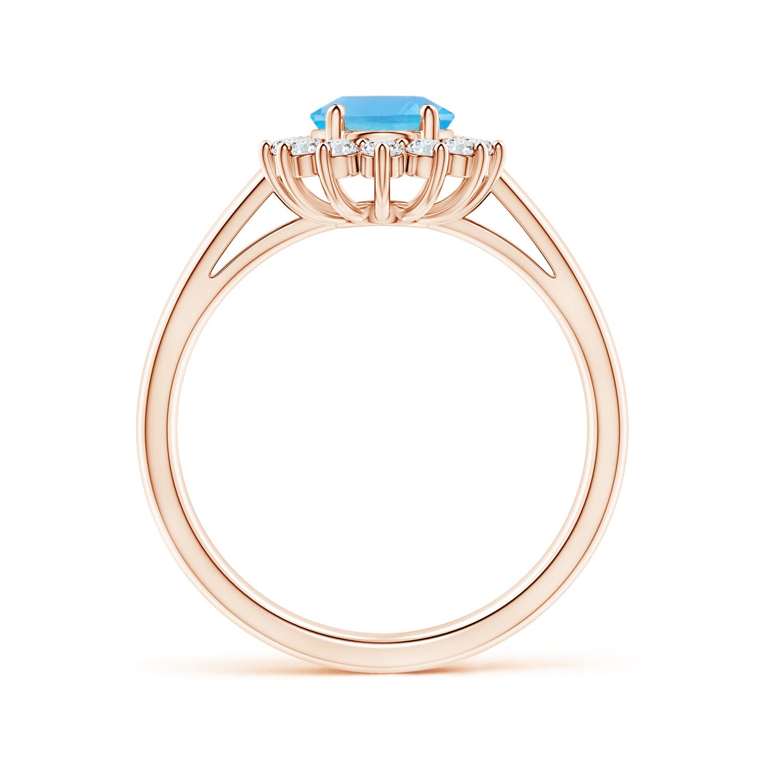 AA - Swiss Blue Topaz / 1.85 CT / 14 KT Rose Gold