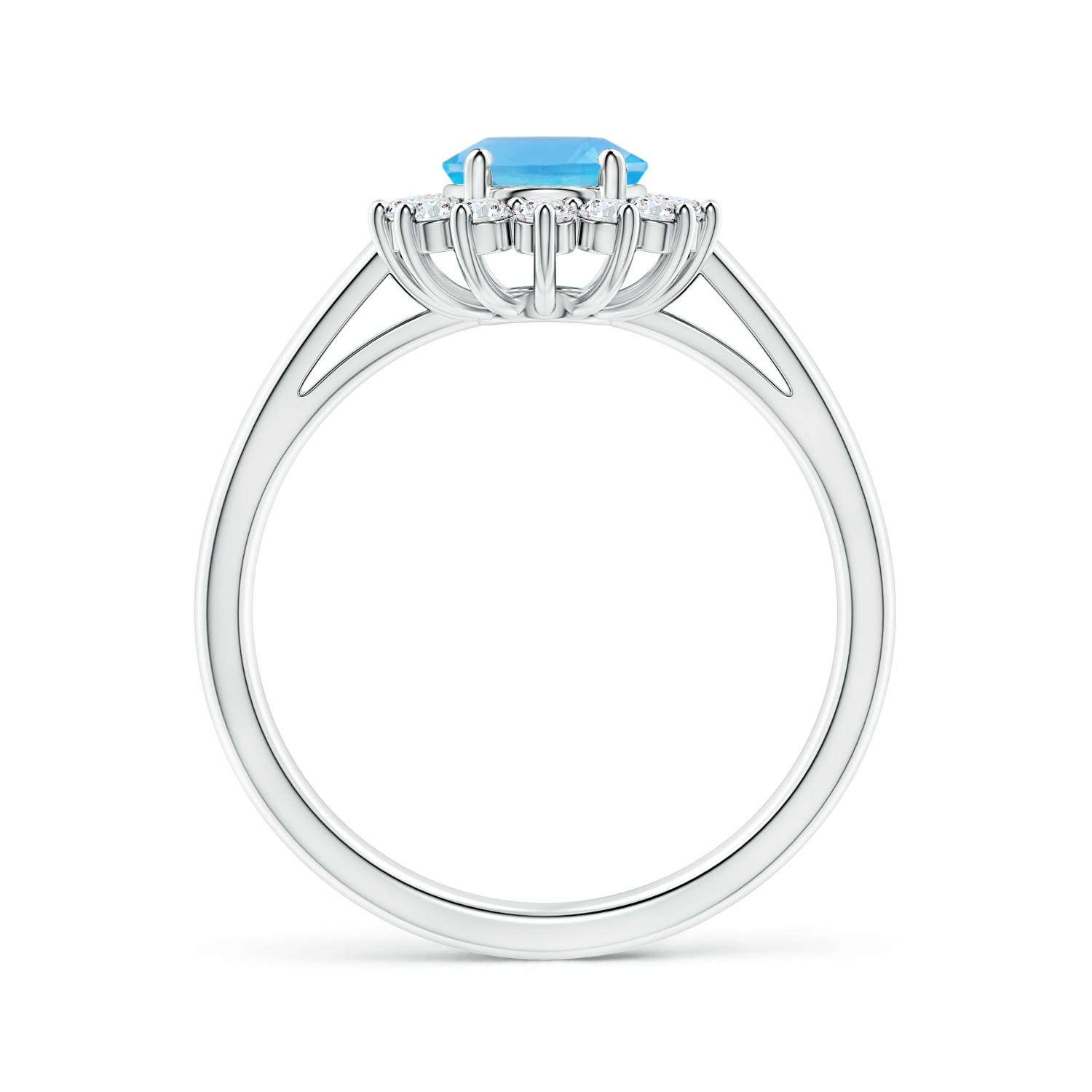 AA - Swiss Blue Topaz / 1.85 CT / 14 KT White Gold