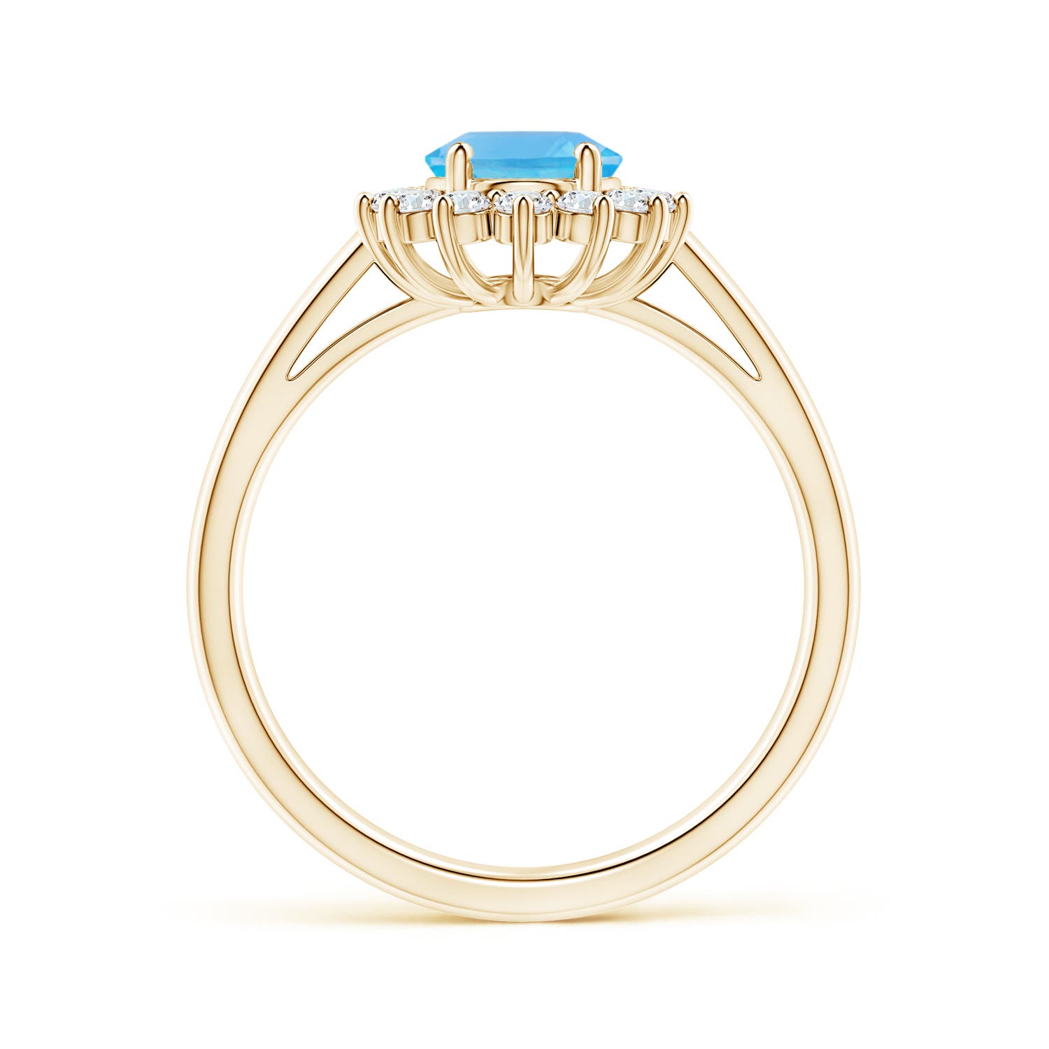 AA - Swiss Blue Topaz / 1.85 CT / 14 KT Yellow Gold