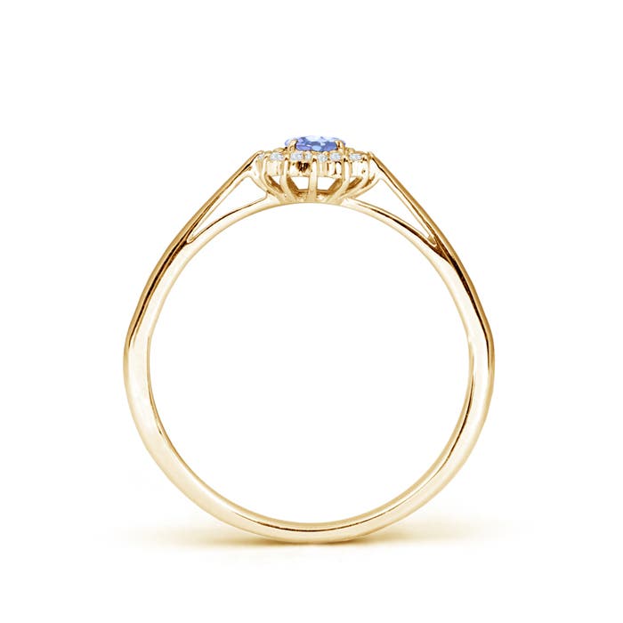 A - Tanzanite / 0.31 CT / 14 KT Yellow Gold