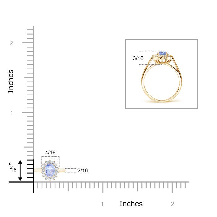 A - Tanzanite / 0.31 CT / 14 KT Yellow Gold