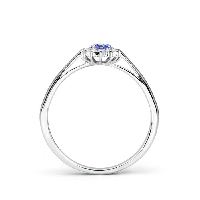 AA - Tanzanite / 0.31 CT / 14 KT White Gold