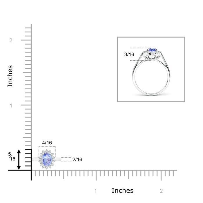 AA - Tanzanite / 0.31 CT / 14 KT White Gold