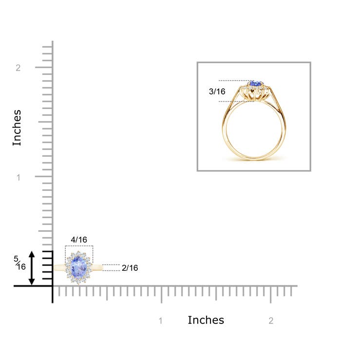 AA - Tanzanite / 0.31 CT / 14 KT Yellow Gold