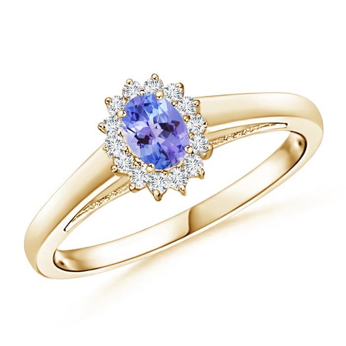 AAA - Tanzanite / 0.31 CT / 14 KT Yellow Gold