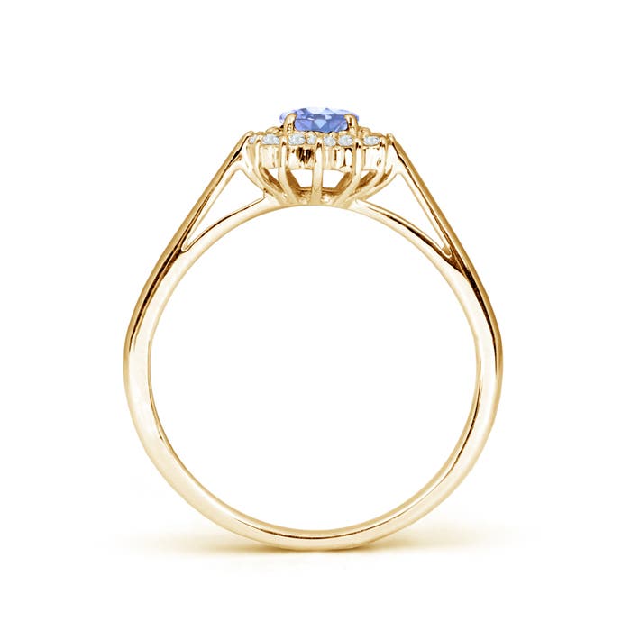 A - Tanzanite / 0.65 CT / 14 KT Yellow Gold