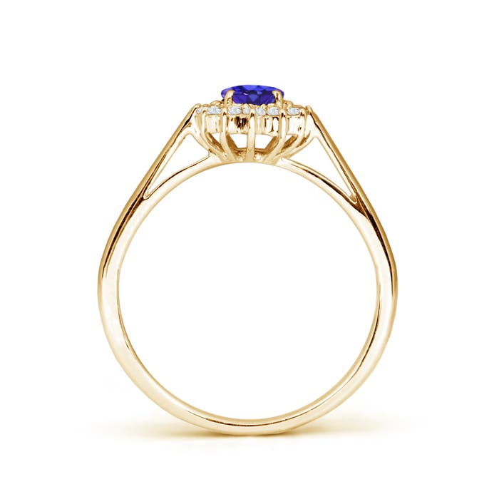 AAAA - Tanzanite / 0.65 CT / 14 KT Yellow Gold