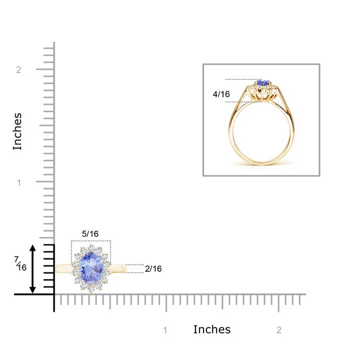 A - Tanzanite / 1.05 CT / 14 KT Yellow Gold