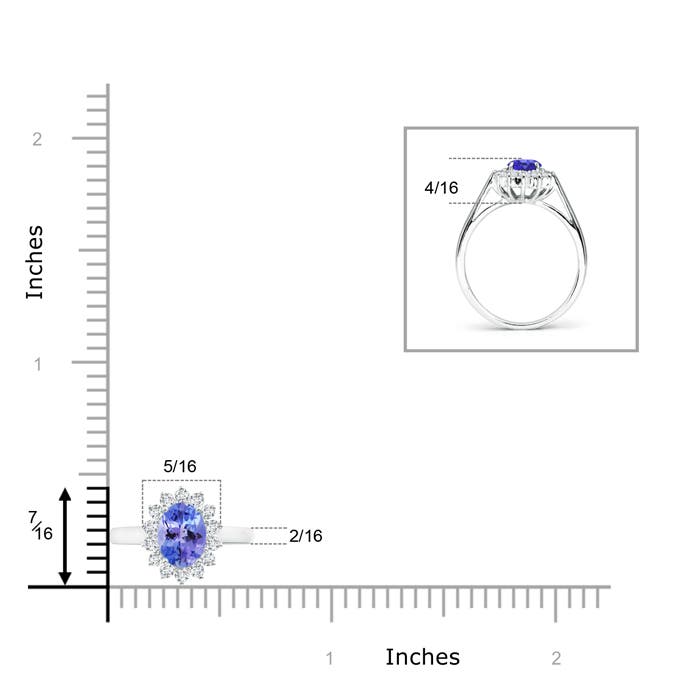 AA - Tanzanite / 1.05 CT / 14 KT White Gold