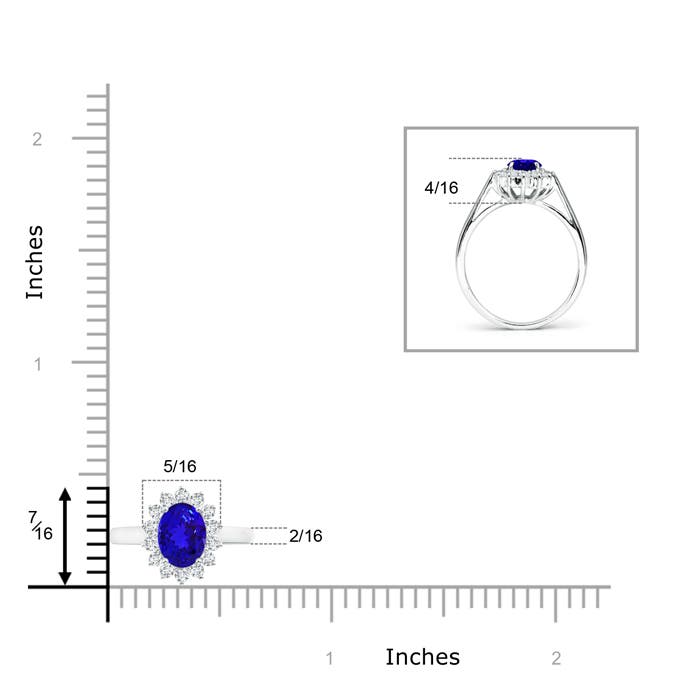 AAAA - Tanzanite / 1.05 CT / 14 KT White Gold