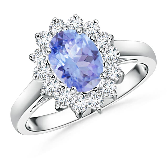 A - Tanzanite / 1.6 CT / 14 KT White Gold