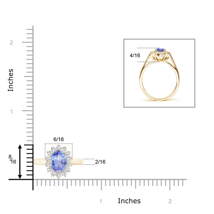 A - Tanzanite / 1.6 CT / 14 KT Yellow Gold