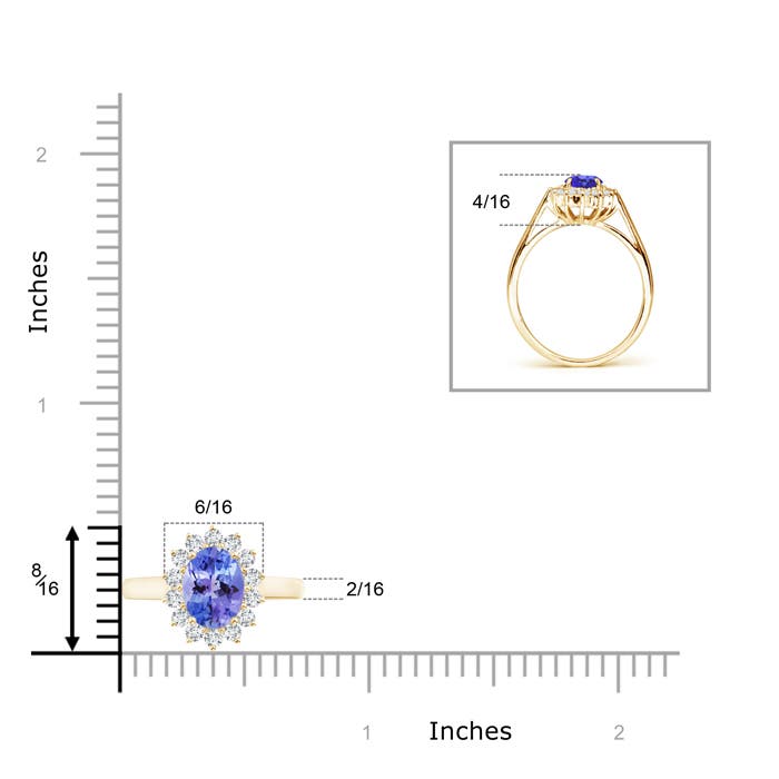 AA - Tanzanite / 1.6 CT / 14 KT Yellow Gold