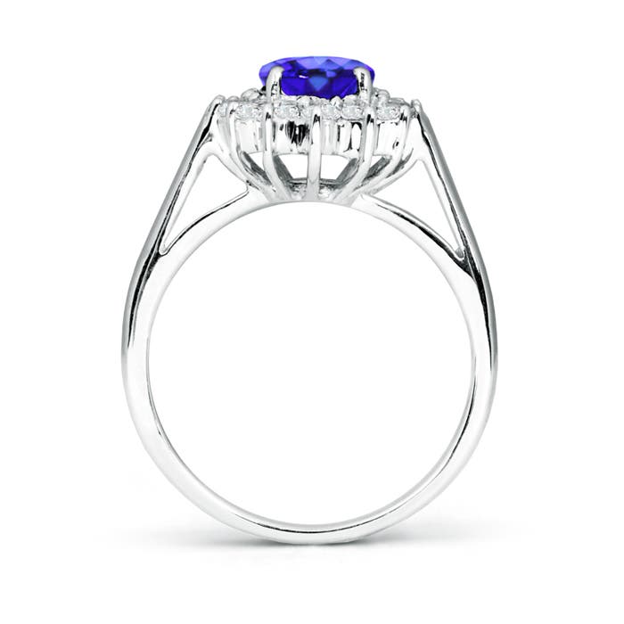 AAA - Tanzanite / 1.6 CT / 14 KT White Gold