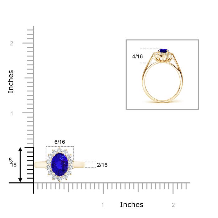 AAAA - Tanzanite / 1.6 CT / 14 KT Yellow Gold