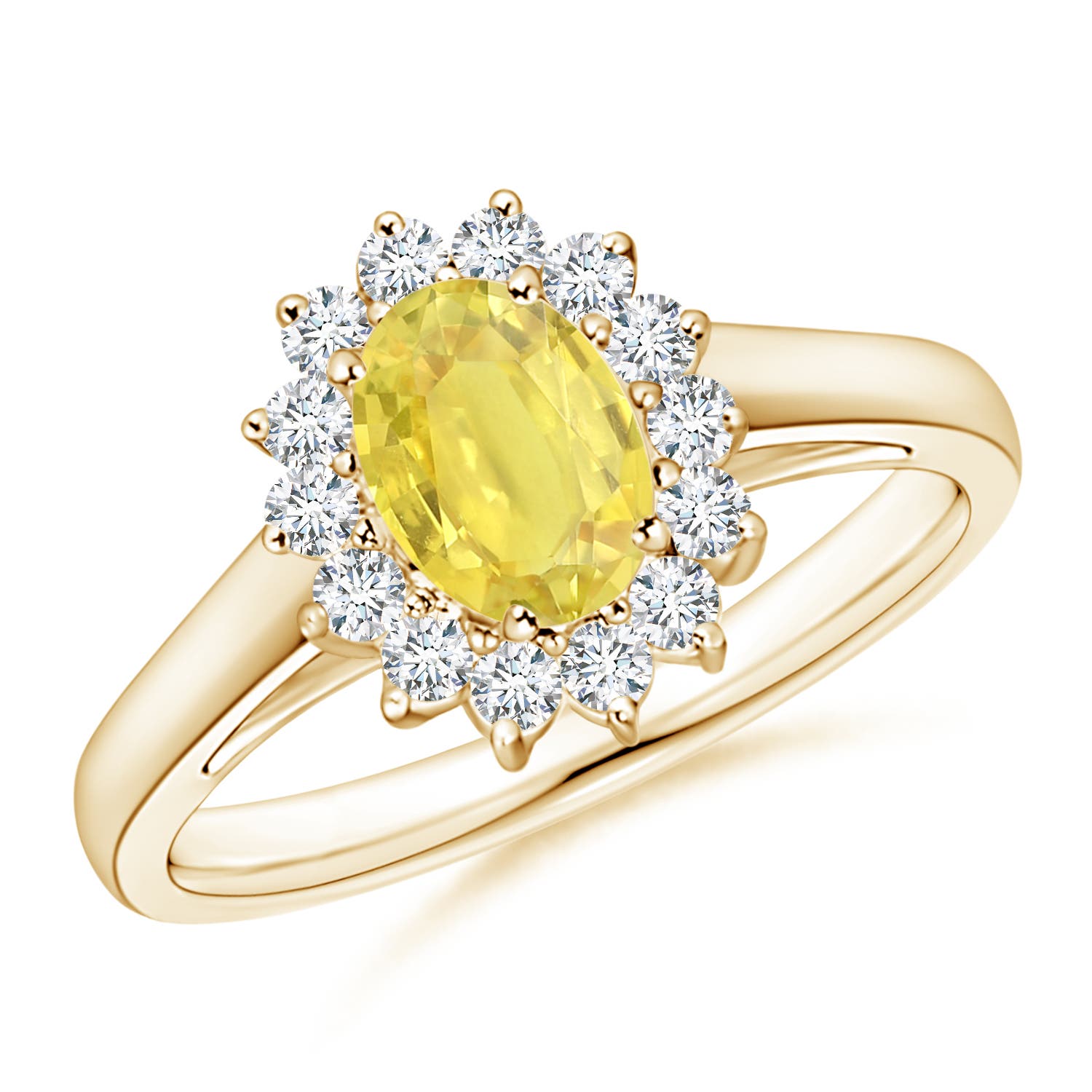 A - Yellow Sapphire / 1.25 CT / 14 KT Yellow Gold