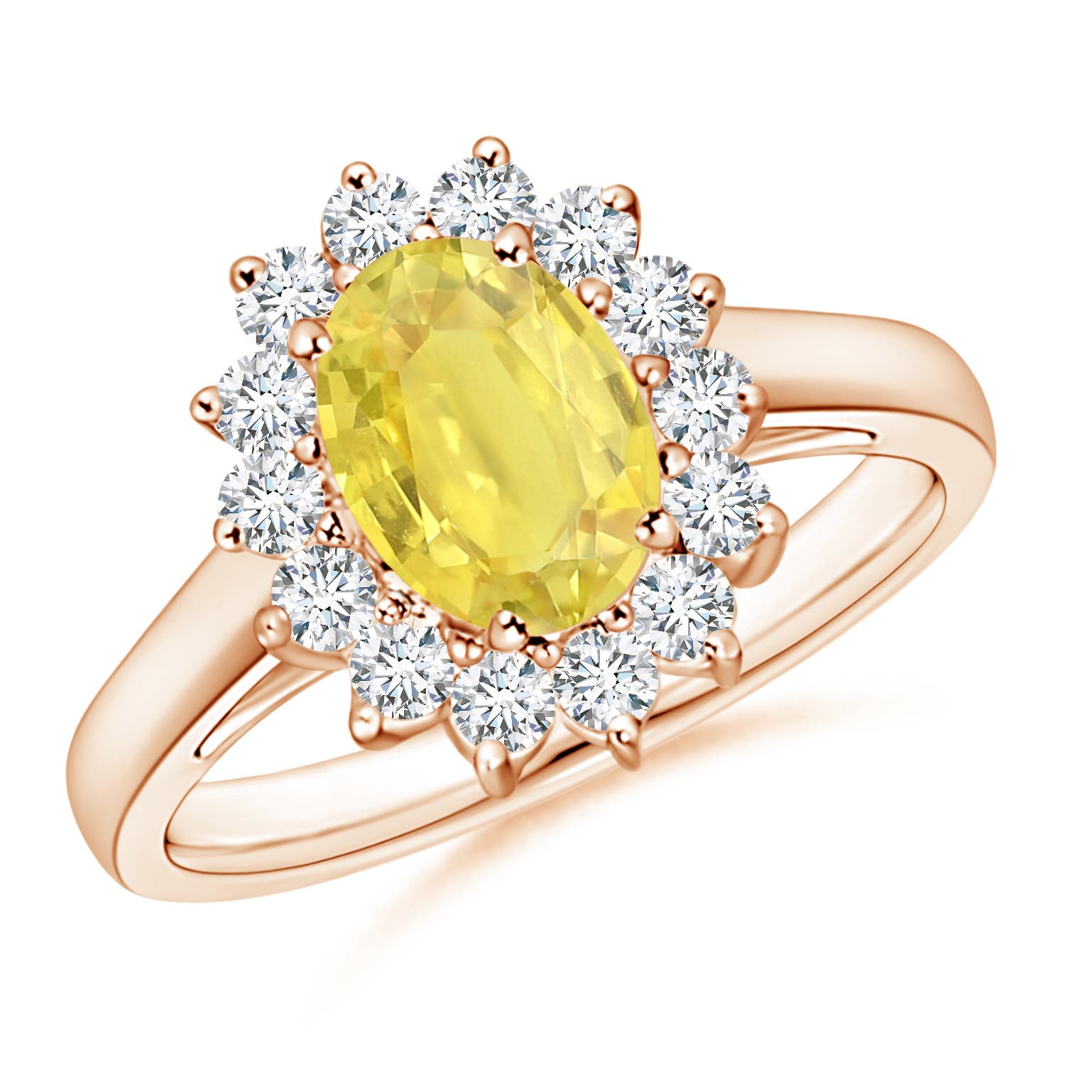 A - Yellow Sapphire / 1.85 CT / 14 KT Rose Gold