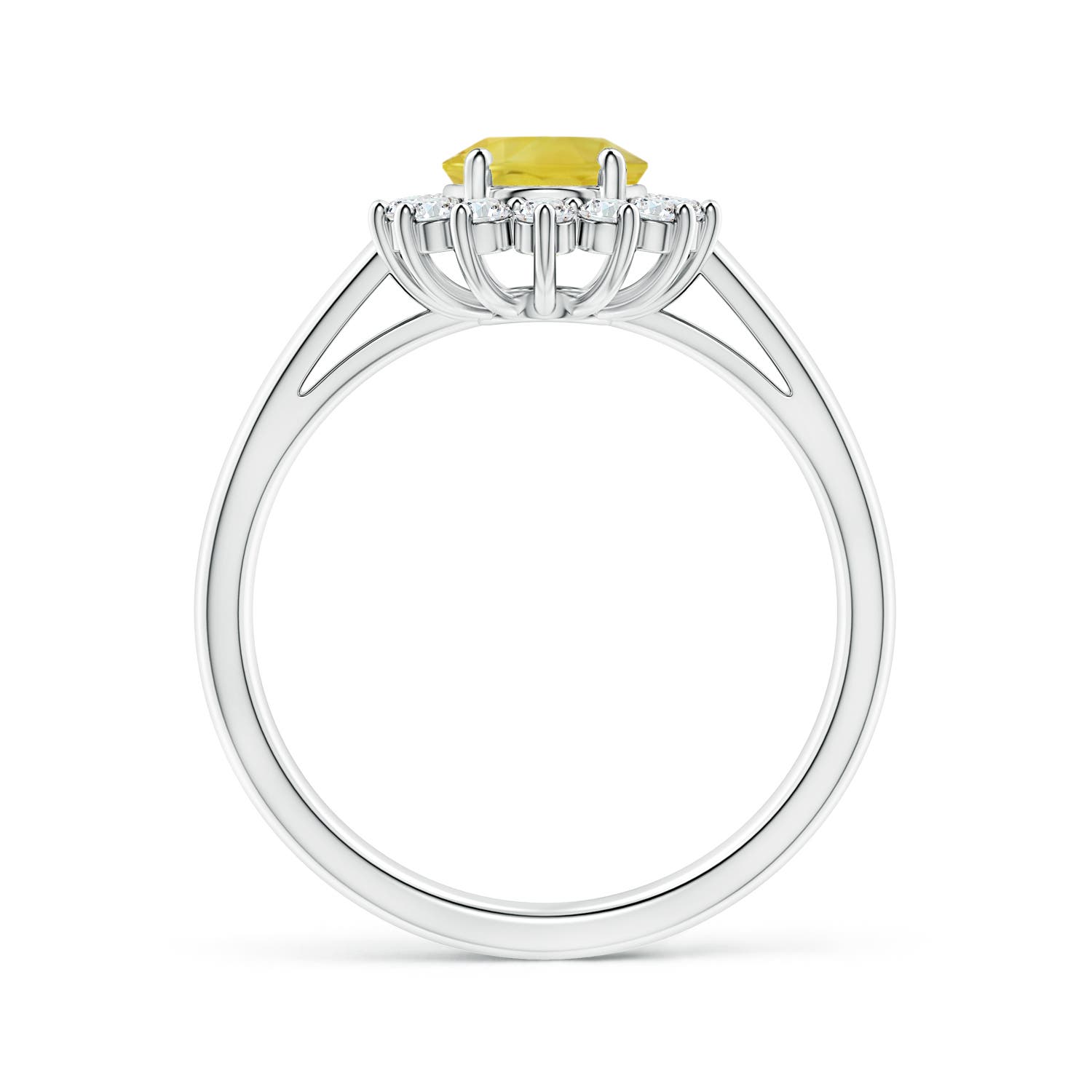 A - Yellow Sapphire / 1.85 CT / 14 KT White Gold