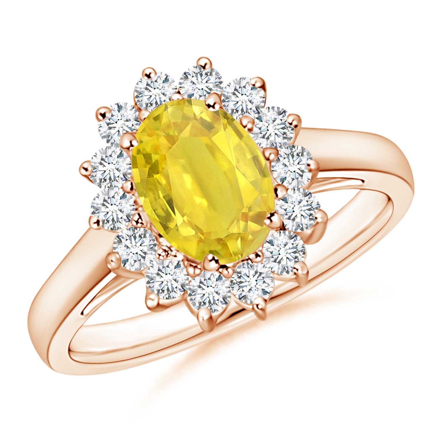 AA - Yellow Sapphire / 1.85 CT / 14 KT Rose Gold