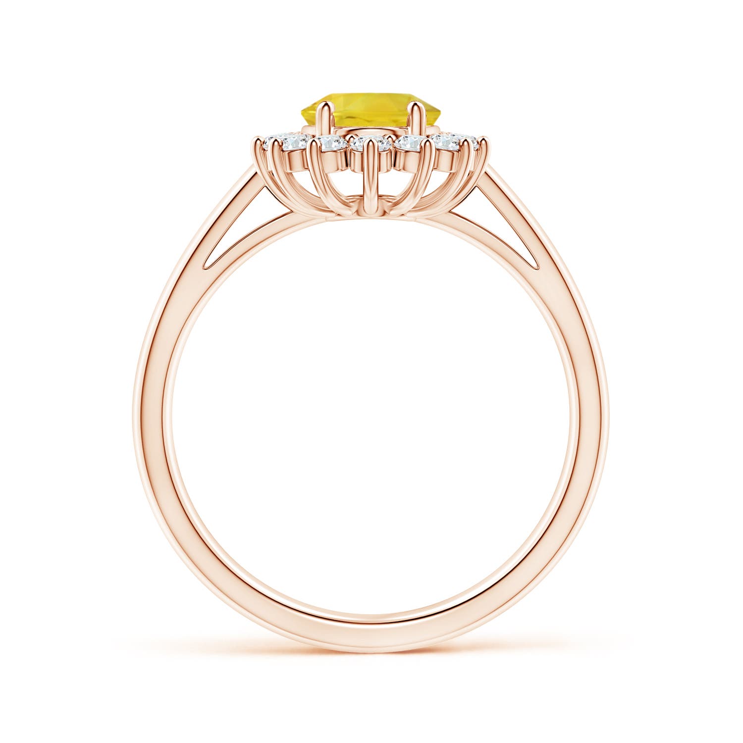 AA - Yellow Sapphire / 1.85 CT / 14 KT Rose Gold