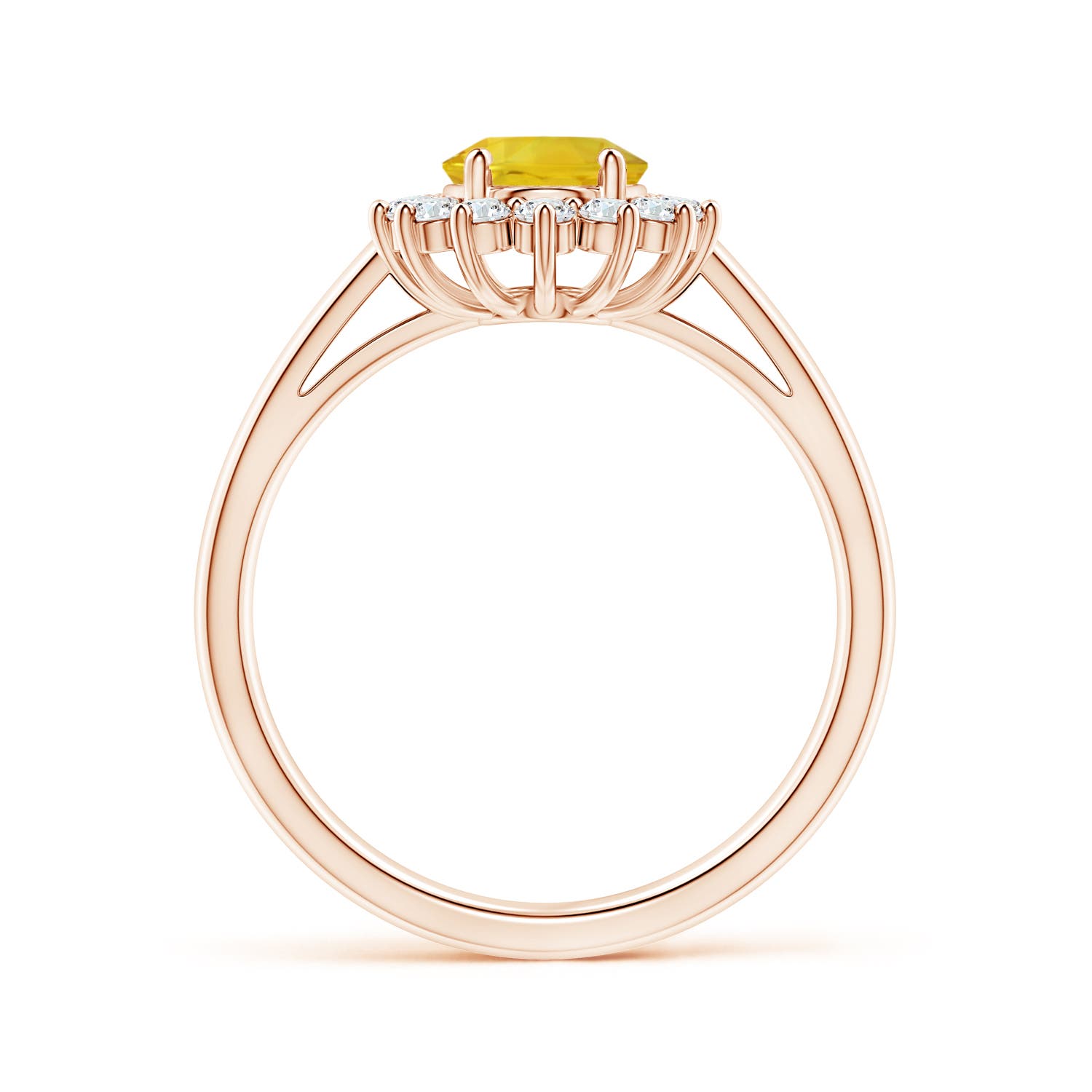 AAA - Yellow Sapphire / 1.85 CT / 14 KT Rose Gold