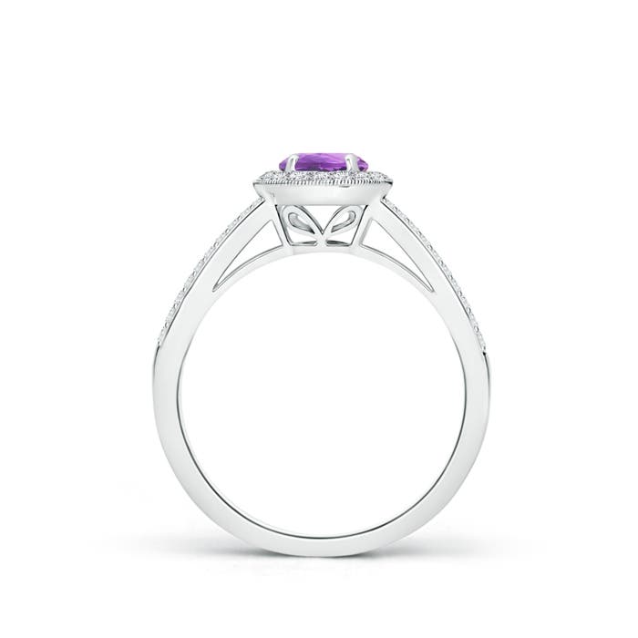 A - Amethyst / 0.75 CT / 14 KT White Gold