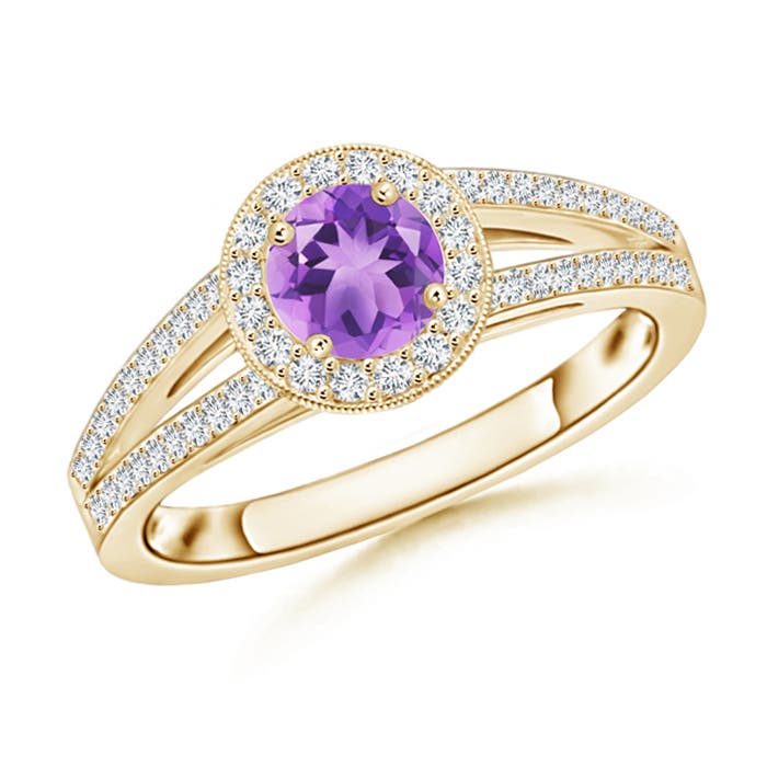 A - Amethyst / 0.75 CT / 14 KT Yellow Gold