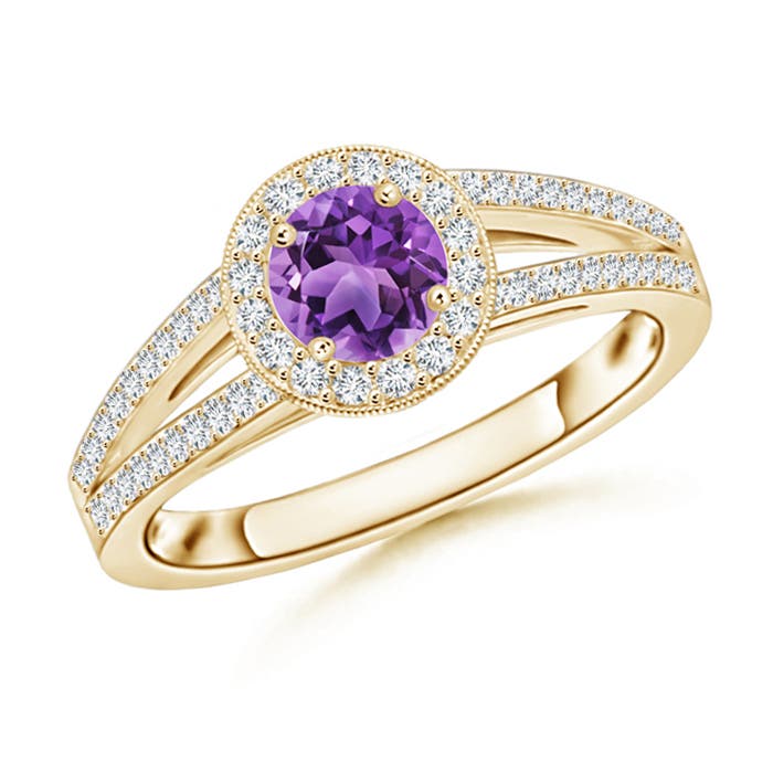 AA - Amethyst / 0.75 CT / 14 KT Yellow Gold