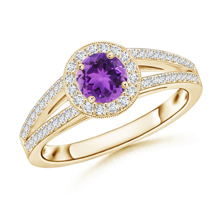 AAA - Amethyst / 0.75 CT / 14 KT Yellow Gold