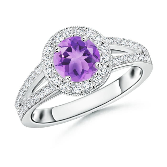 A - Amethyst / 1.25 CT / 14 KT White Gold