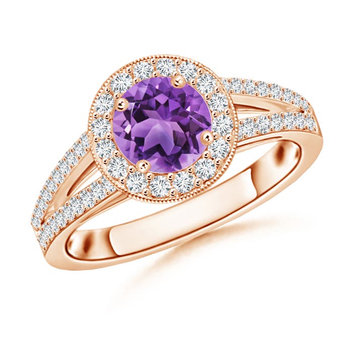 AA - Amethyst / 1.25 CT / 14 KT Rose Gold