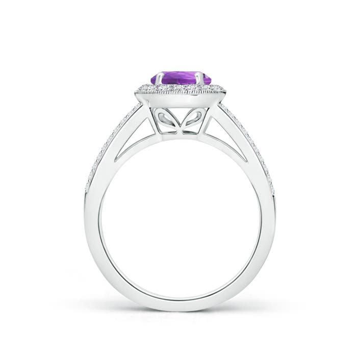 AA - Amethyst / 1.25 CT / 14 KT White Gold