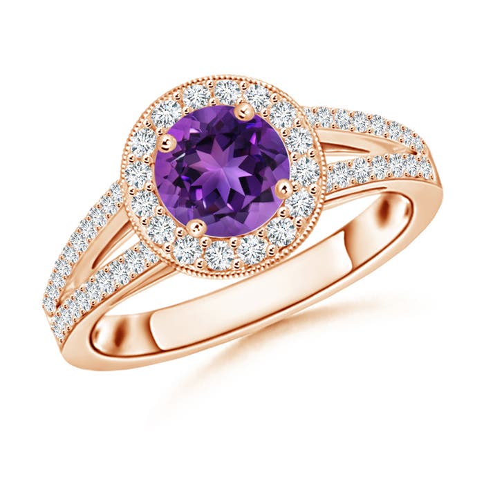 AAAA - Amethyst / 1.25 CT / 14 KT Rose Gold