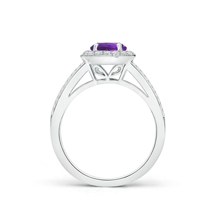 AAAA - Amethyst / 1.25 CT / 14 KT White Gold