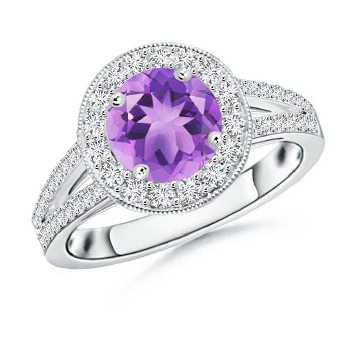 A - Amethyst / 1.74 CT / 14 KT White Gold