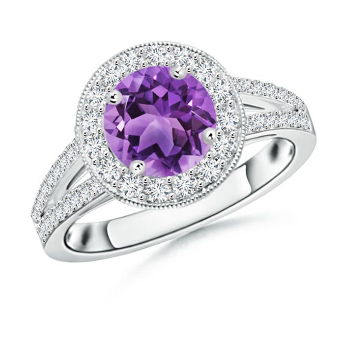 AA - Amethyst / 1.74 CT / 14 KT White Gold