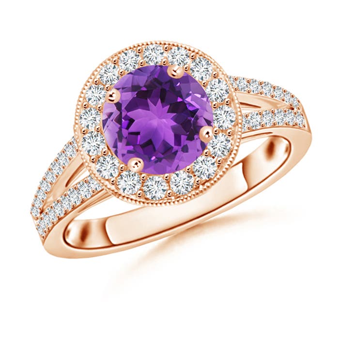 AAA - Amethyst / 1.74 CT / 14 KT Rose Gold