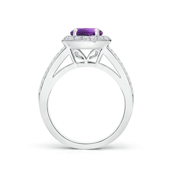 AAA - Amethyst / 1.74 CT / 14 KT White Gold