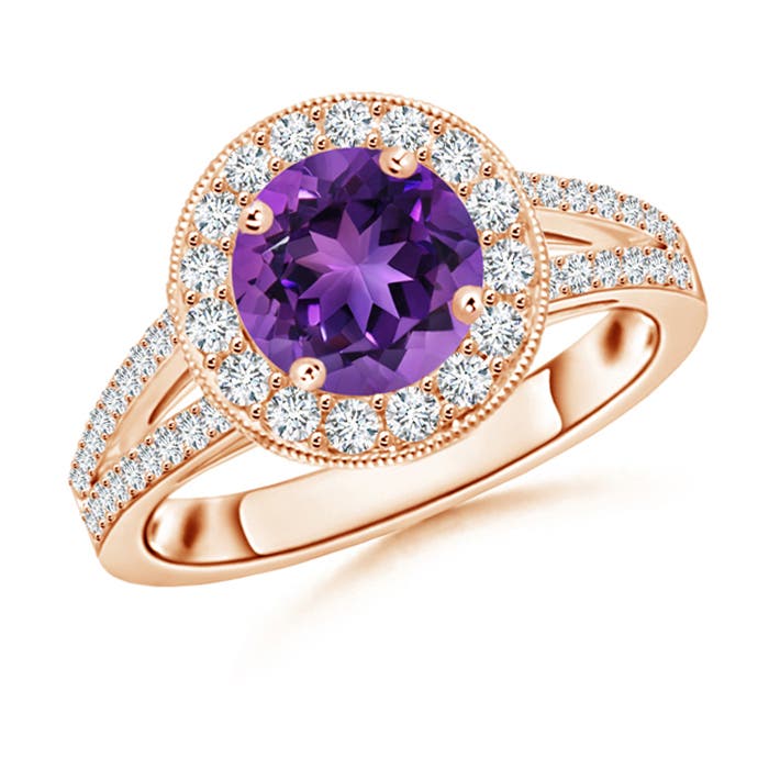 AAAA - Amethyst / 1.74 CT / 14 KT Rose Gold