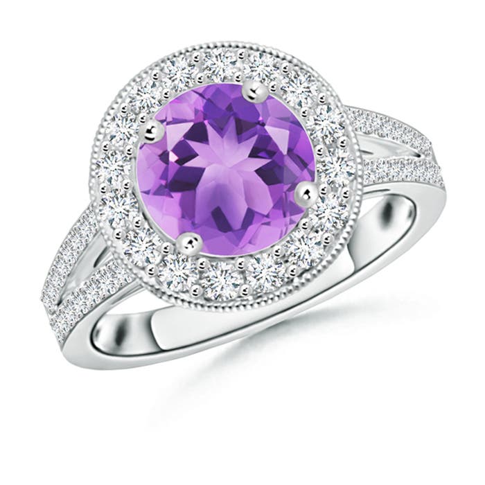 A - Amethyst / 2.36 CT / 14 KT White Gold