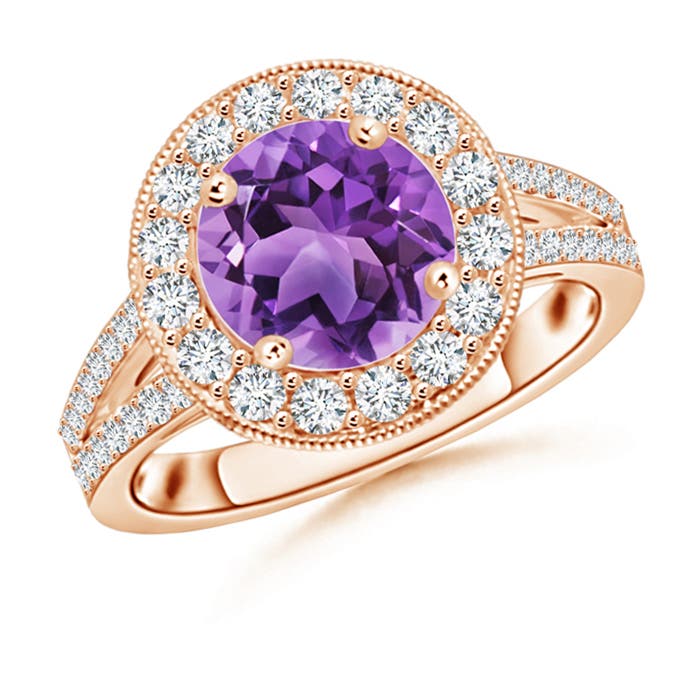 AA - Amethyst / 2.36 CT / 14 KT Rose Gold