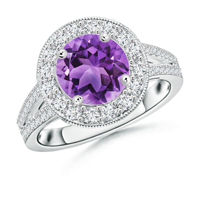 AA - Amethyst / 2.36 CT / 14 KT White Gold