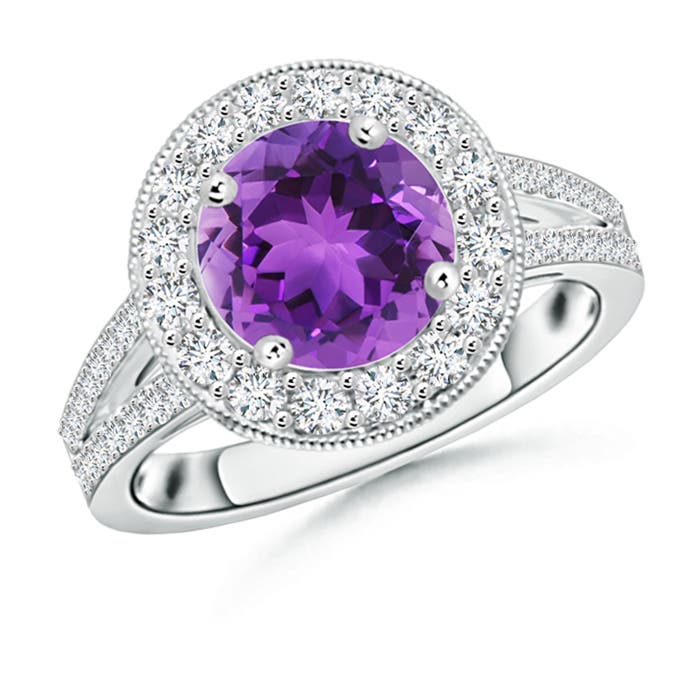 AAA - Amethyst / 2.36 CT / 14 KT White Gold