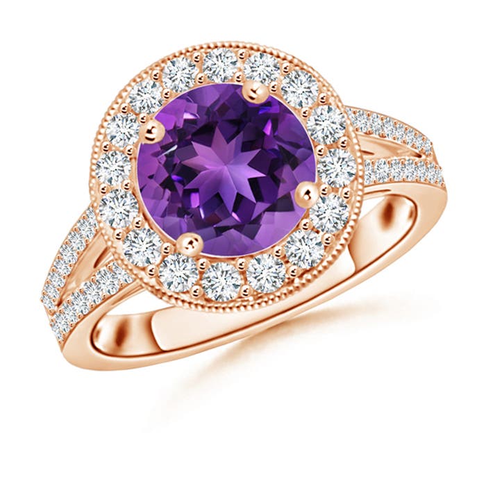 AAAA - Amethyst / 2.36 CT / 14 KT Rose Gold