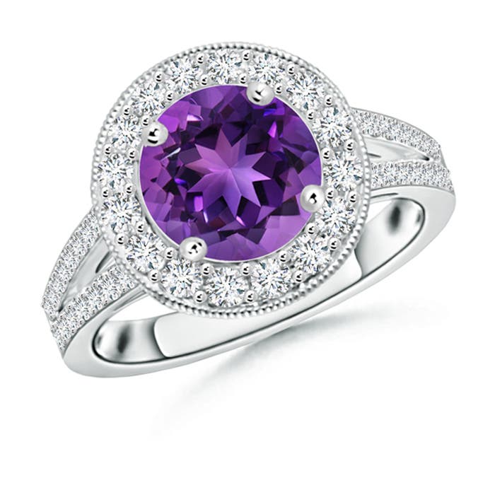 AAAA - Amethyst / 2.36 CT / 14 KT White Gold