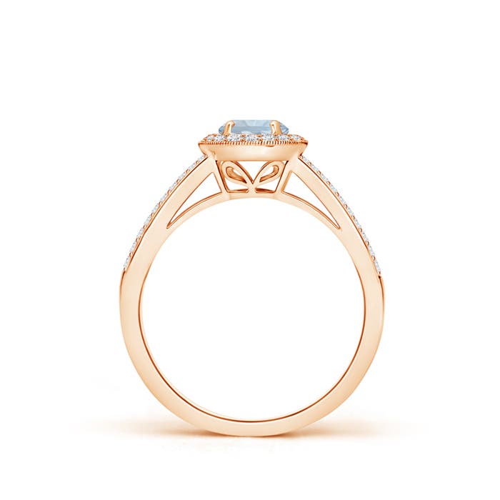 A - Aquamarine / 0.7 CT / 14 KT Rose Gold