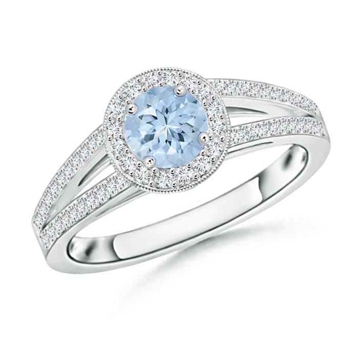 AA - Aquamarine / 0.7 CT / 14 KT White Gold