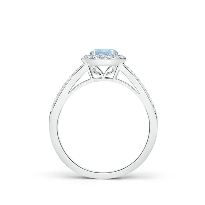 AA - Aquamarine / 0.7 CT / 14 KT White Gold