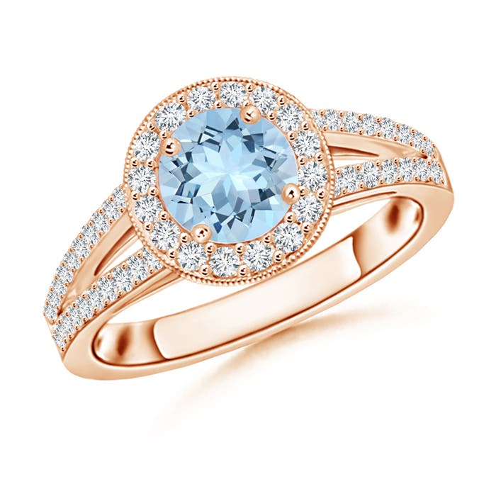 AAA - Aquamarine / 1.17 CT / 14 KT Rose Gold